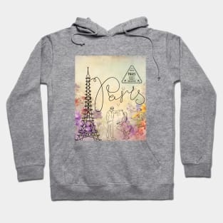 Romance in Paris: Dancing Duo Tee, vacation, Honeymoon, Lover's travel vacation Hoodie